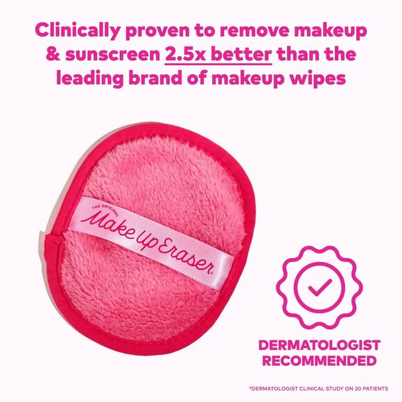 The Original MakeUp Eraser Pink Daily Cleansing Makeup Reusable Cloth & Mini SET - Picture 5 of 14